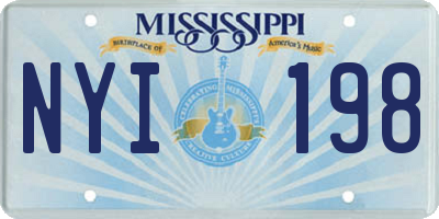 MS license plate NYI198