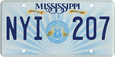 MS license plate NYI207