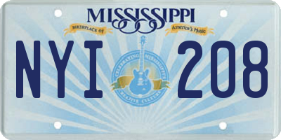MS license plate NYI208