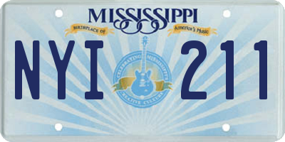 MS license plate NYI211