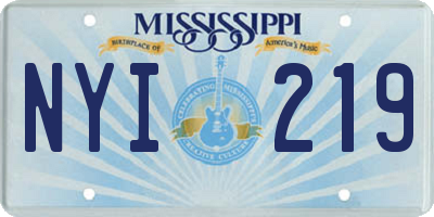 MS license plate NYI219