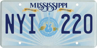 MS license plate NYI220