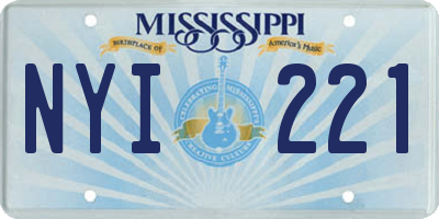 MS license plate NYI221