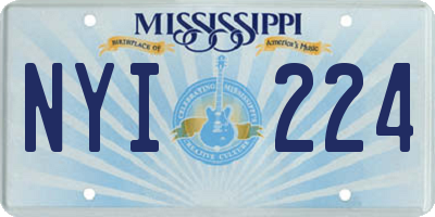 MS license plate NYI224