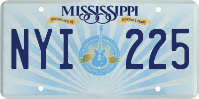 MS license plate NYI225