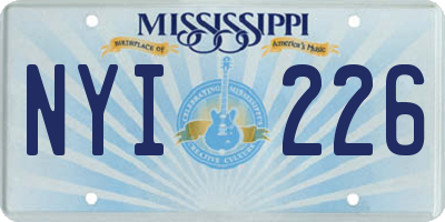 MS license plate NYI226