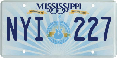 MS license plate NYI227