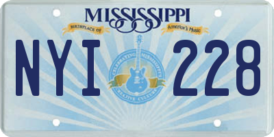 MS license plate NYI228