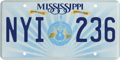 MS license plate NYI236