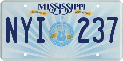 MS license plate NYI237