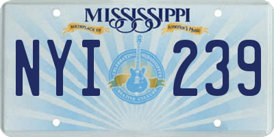 MS license plate NYI239