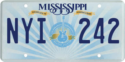MS license plate NYI242