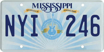 MS license plate NYI246