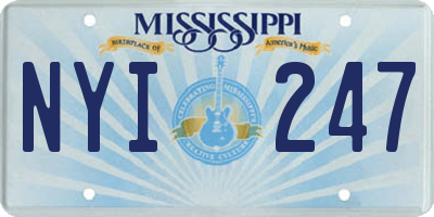 MS license plate NYI247