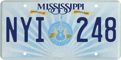 MS license plate NYI248