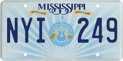 MS license plate NYI249