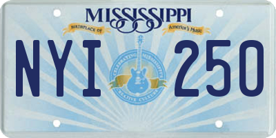 MS license plate NYI250