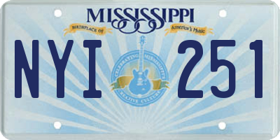 MS license plate NYI251