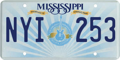 MS license plate NYI253
