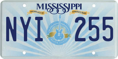 MS license plate NYI255