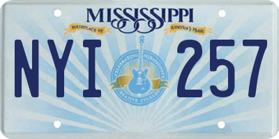 MS license plate NYI257