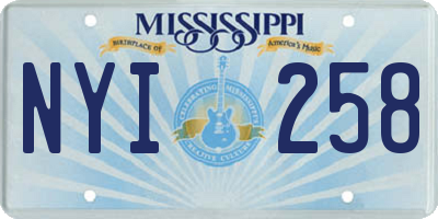 MS license plate NYI258