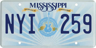 MS license plate NYI259