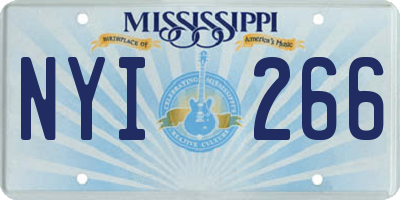 MS license plate NYI266