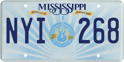 MS license plate NYI268