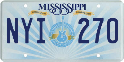 MS license plate NYI270