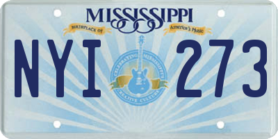 MS license plate NYI273