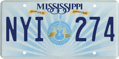 MS license plate NYI274