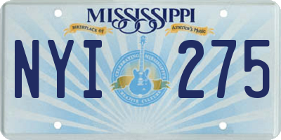 MS license plate NYI275