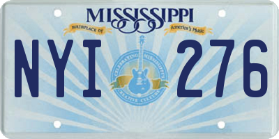 MS license plate NYI276