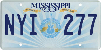 MS license plate NYI277