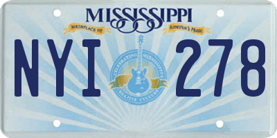 MS license plate NYI278