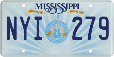 MS license plate NYI279