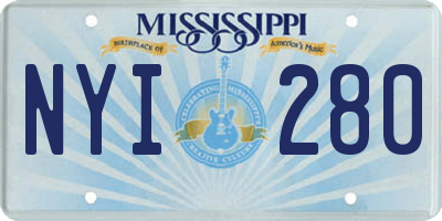 MS license plate NYI280