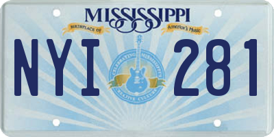 MS license plate NYI281