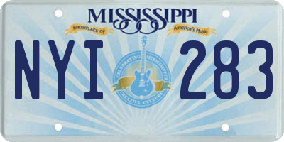 MS license plate NYI283