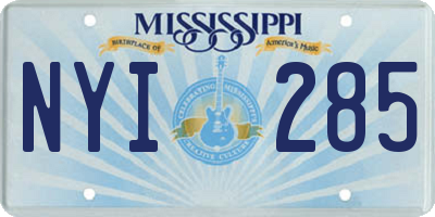 MS license plate NYI285