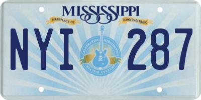 MS license plate NYI287