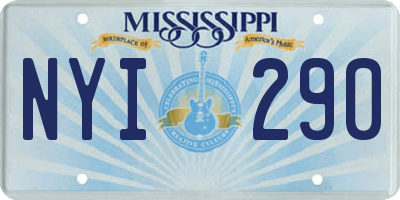 MS license plate NYI290