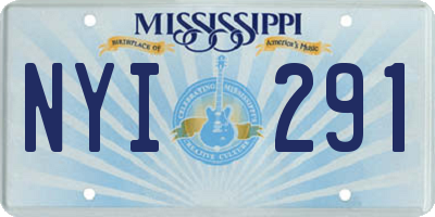MS license plate NYI291