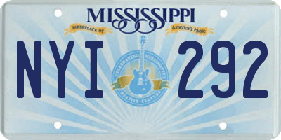 MS license plate NYI292