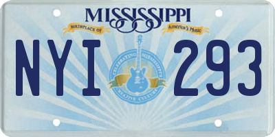 MS license plate NYI293