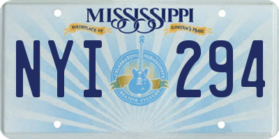 MS license plate NYI294