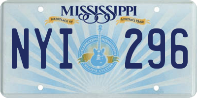 MS license plate NYI296