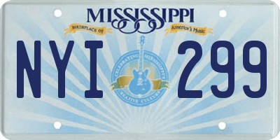 MS license plate NYI299