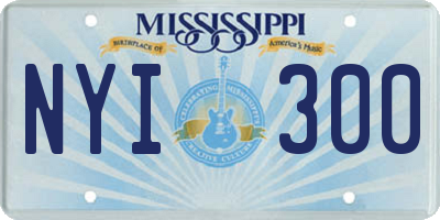MS license plate NYI300